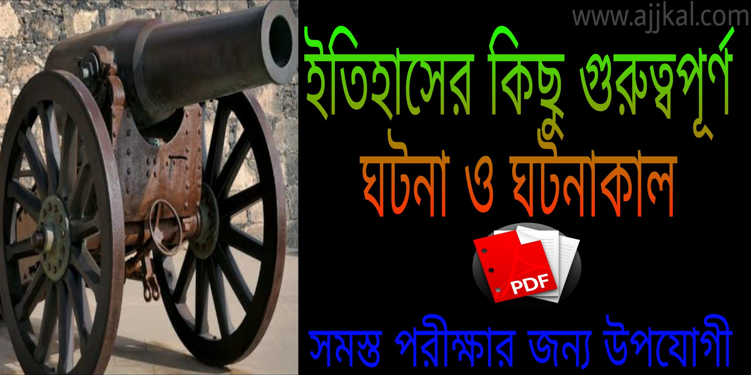 ইতিহাসের কিছু গুরুত্বপূর্ণ ঘটনা ও ঘটনাকাল (Some important events and periods of history) Pdf