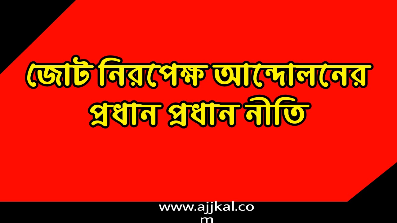 জোট নিরপেক্ষ আন্দোলনের প্রধান প্রধান নীতি | Main Guiding Principles of the Non-Aligned Movement