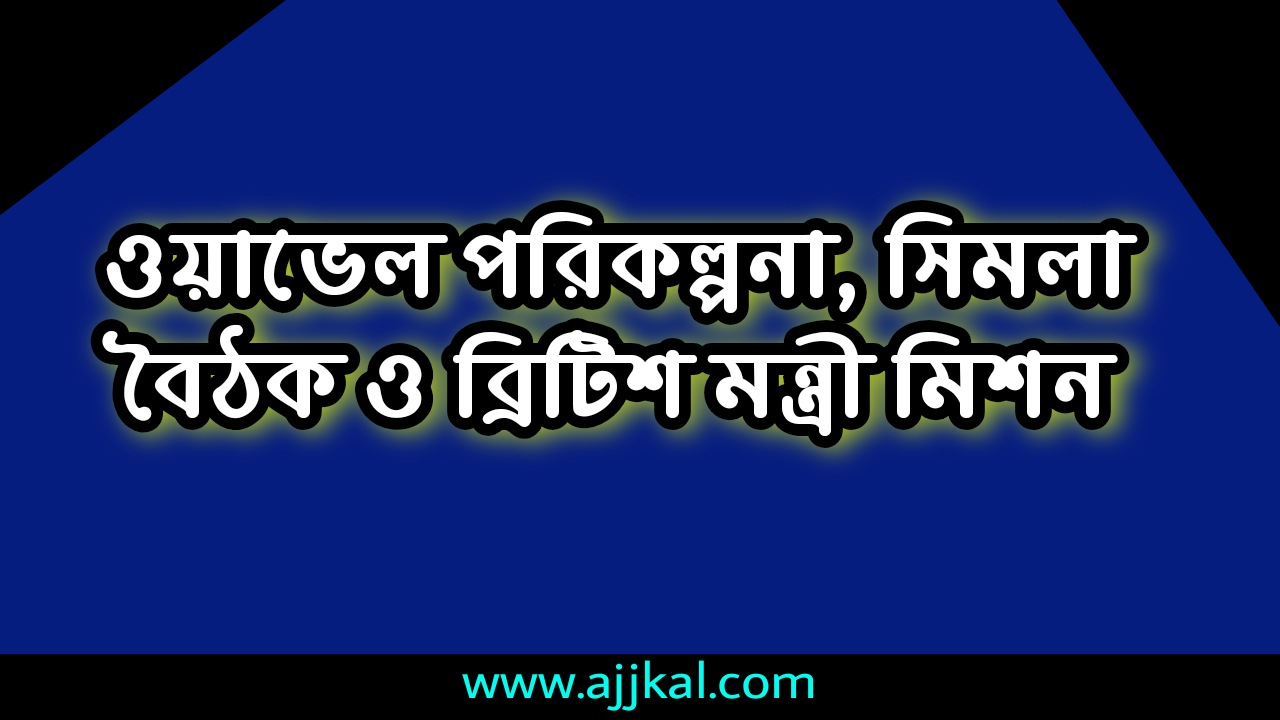 ওয়াভেল পরিকল্পনা, সিমলা বৈঠক ও ব্রিটিশ মন্ত্রী মিশন | Wavell Plan and Shimla Meeting and British Ministerial Mission